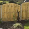 Arched Hit & Miss panels in Concrete Posts and with Gravel Boards